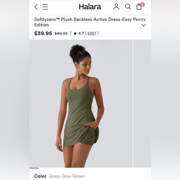 HALARA Dresses & Skirts - HALARA Olive Green Mini Dress